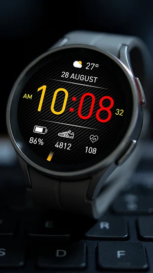 DIGI CARBON URX14 Watch face Screenshot 2