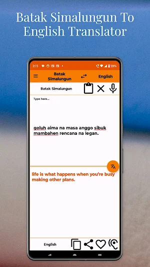Batak Simalungun English Trans Screenshot 1