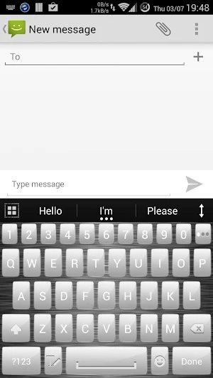 AI Keyboard Theme Metal White Screenshot 0