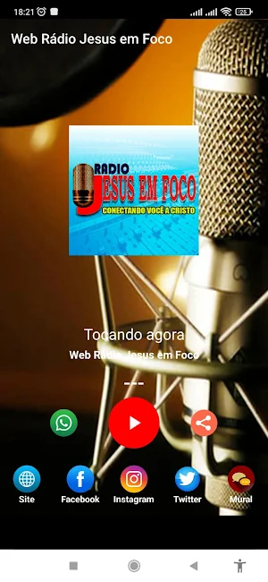 Web Rádio Jesus em Foco Screenshot 1