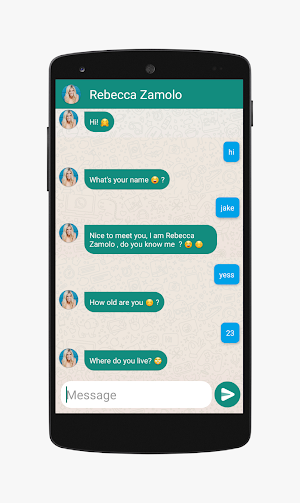 Rebecca Zamolo Fake Call Video and Chat Simulation Screenshot 2