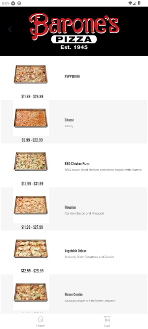 Barone’s The Pizzeria Express Screenshot 2