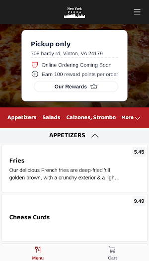 New York Pizza Vinton Screenshot 1