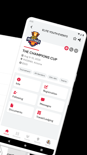 Elite Youth Events Screenshot 1