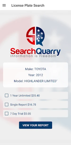 License Plate Lookup Screenshot 1