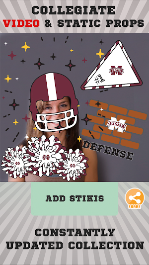 Mississippi St Bulldogs Animated Selfie Stickers Screenshot 1