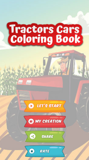 tractor cars - coloring book Screenshot 0