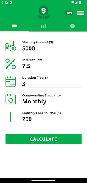 Compound Interest Calc Screenshot 0
