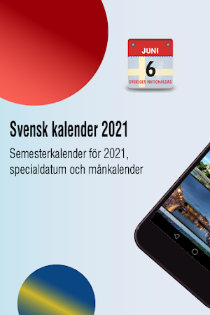 svensk kalender 2021 med svenska helgdagar Screenshot 0