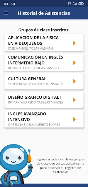 Asistencia a Clases UFG Screenshot 3