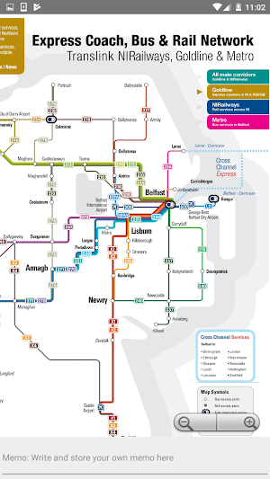 BELFAST METRO RAIL BUS MAP Screenshot 3
