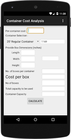 Container Cost Analysis Screenshot 0
