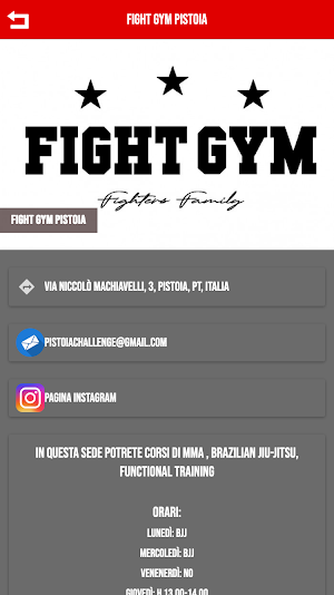FIGHT GYM APP Screenshot 1
