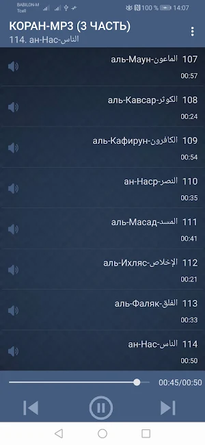 КОРАН-MP3. БЕСПЛАТНО И БЕЗ ИНТЕРНЕТА. 3 ЧАСТЬ. Screenshot 3