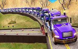 US Police Car Transporter Plane: Truck Sim Games Screenshot 0