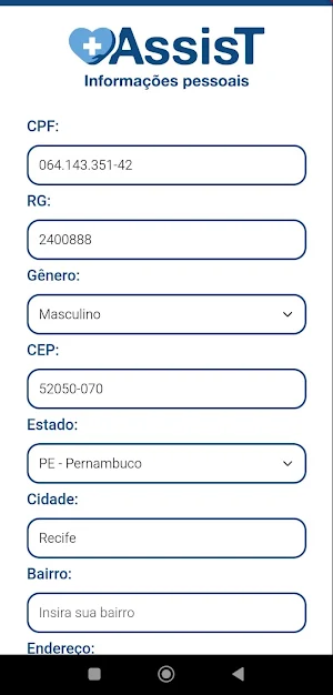 AssisT Paciente Screenshot 2