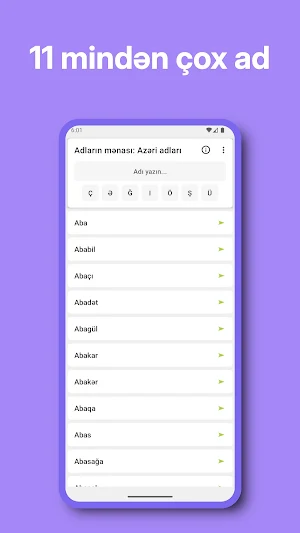 Adların mənası: Azəri adları Screenshot 1