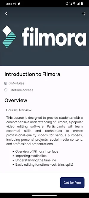 ICMA Learning Screenshot 2