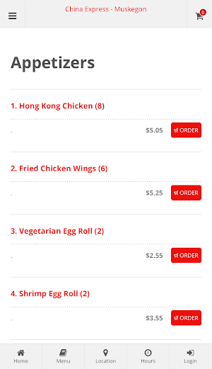China Express Muskegon Order Screenshot 1