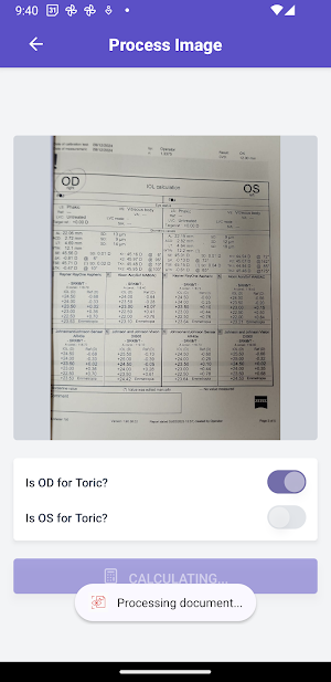 IOL Calculator Biometry Scan Screenshot 2