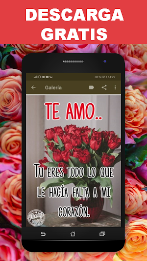 Flores y Rosas de Amor con Frases Románticas Screenshot 1