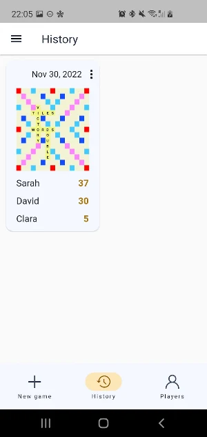 Score Keeper for Word Games Screenshot 2