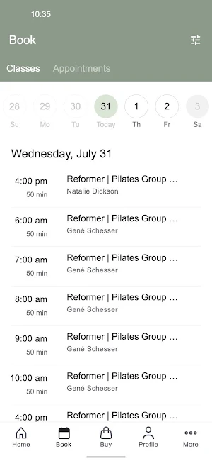 Organic Pilates Screenshot 1