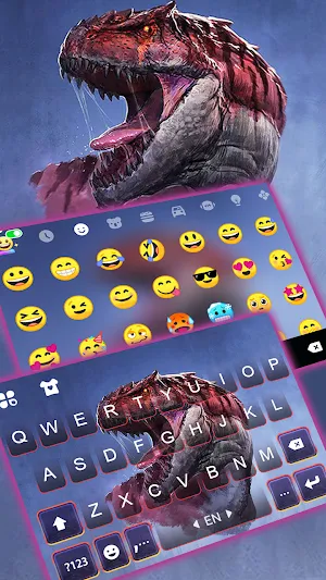 Monster Dinosaur Keyboard Background Screenshot 2