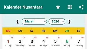Kalender Nusantara: Weton Jawa Screenshot 3