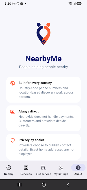 NearbyMe: Local Help Screenshot 0