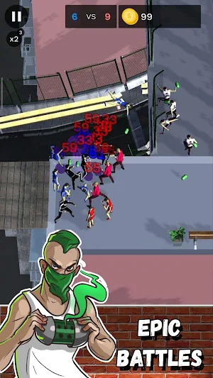 Street Battle Simulator - autobattler offline game Screenshot 1
