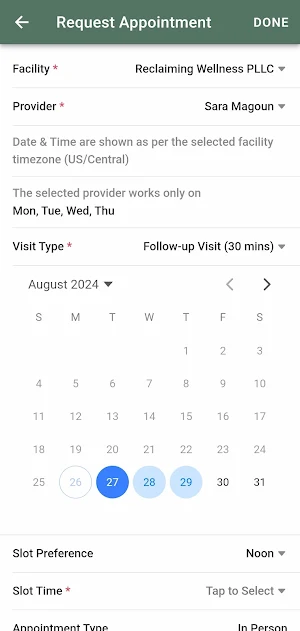 Reclaiming Wellness Screenshot 2