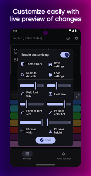 TypingTalk AAC Text-to-Speech Screenshot 2