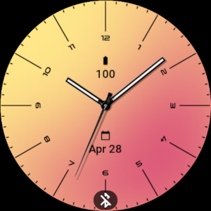 Analog Peach Watch Face Screenshot 3