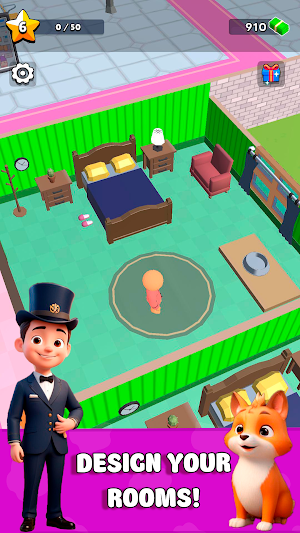 Idle Animal Hotel: Tycoon Game Screenshot 1