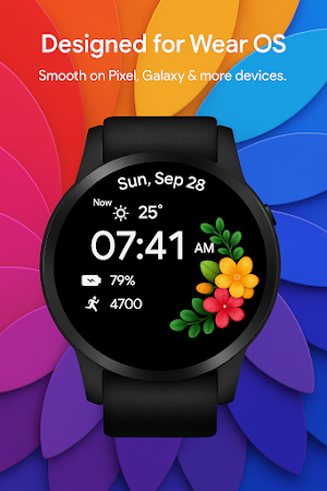 Colorful Floral WatchFace Screenshot 3