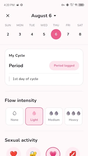 Feya - Period Tracker Screenshot 1