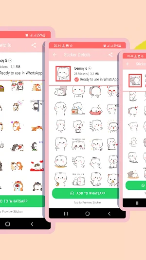 Cute Animated Stickers for WA Screenshot 2