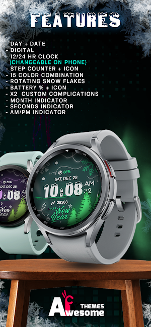 Timeburst - digital watch face Screenshot 3