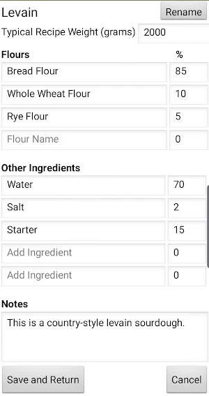 Bread Baker's Formulas Screenshot 1
