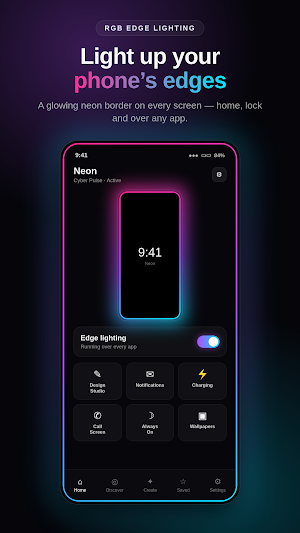 Neon Borders - Edge Lighting Screenshot 0
