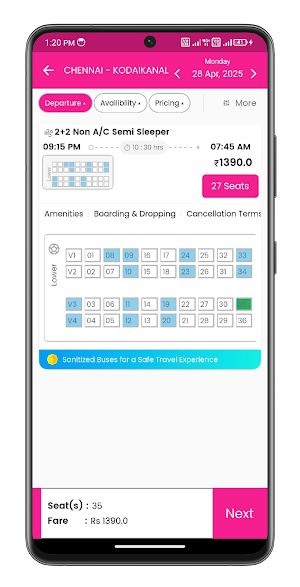Parveen Travels Screenshot 2