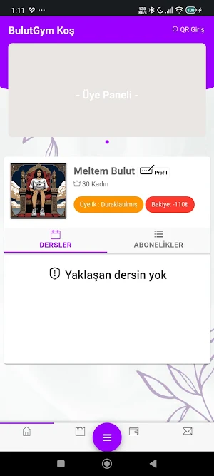 N.S.PİLATES Üye Uygulaması Screenshot 2