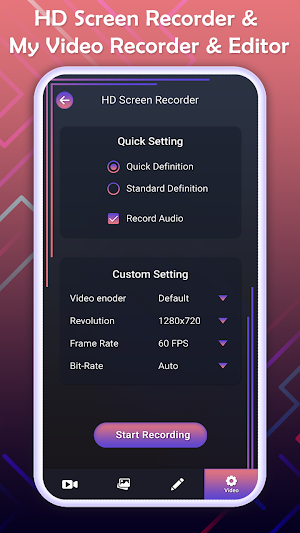 HD Screen Recorder & My Video Recorder & Editor Screenshot 0