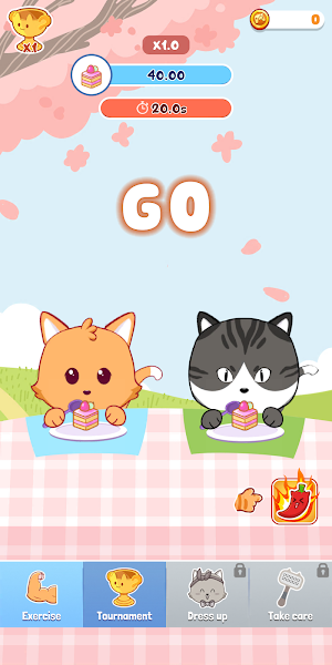 Kitty Food Fighter: Cute Cat Screenshot 2
