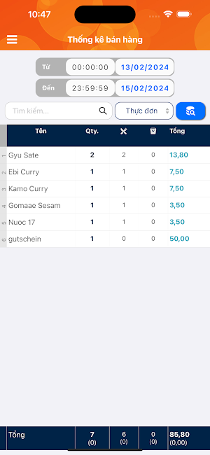 HTS Order Management Screenshot 1