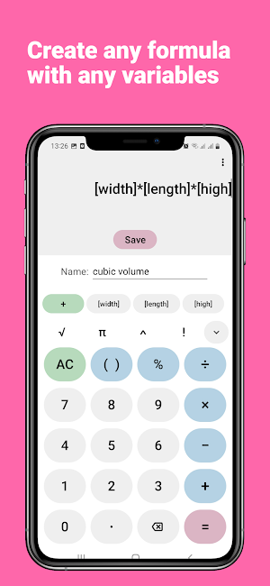 Formula custom calculator Screenshot 0