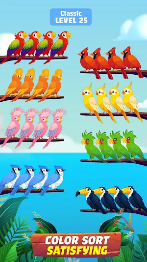 Bird Sort: Color Puzzle Game Screenshot 2