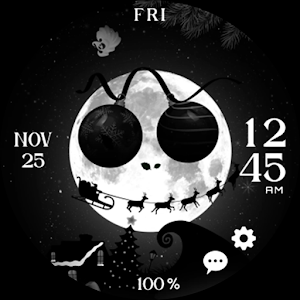 SpookyChristmas Moon_Watchface Screenshot 0