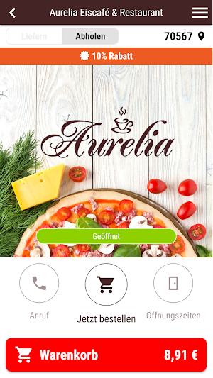 Aurelia Lieferservice Screenshot 1